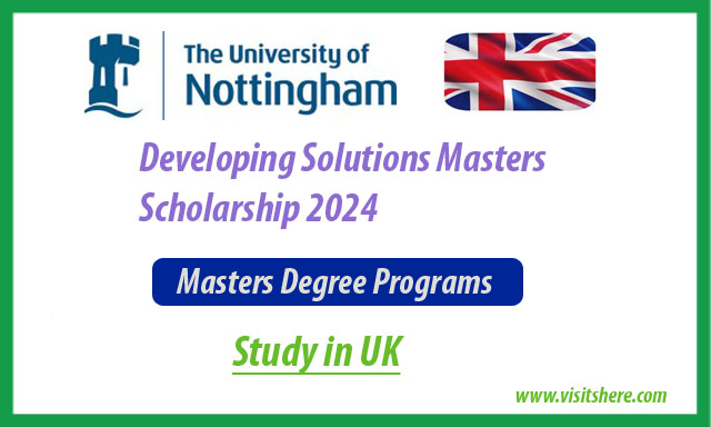 Developing Solutions Masters Scholarship 2024 in UK