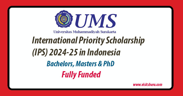 International Priority Scholarship (IPS) 2024-25 in Indonesia