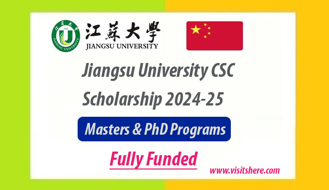 Jiangsu University CSC Scholarship 2024-25 in China