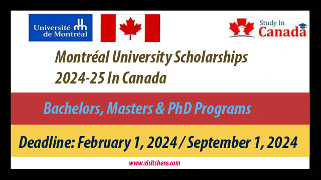 Montréal University Scholarships 2024-25 In Canada