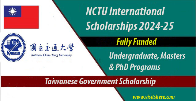 NCTU International Scholarships 2024-25 in Taiwan